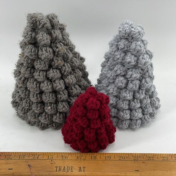Handmade crochet Christmas tree small size decorations holiday decor evergreen - Picture 8 of 9